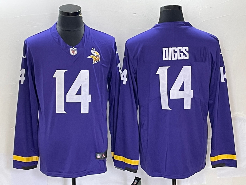 Men's Minnesota Vikings Stefon Diggs #14 Purple Jersey